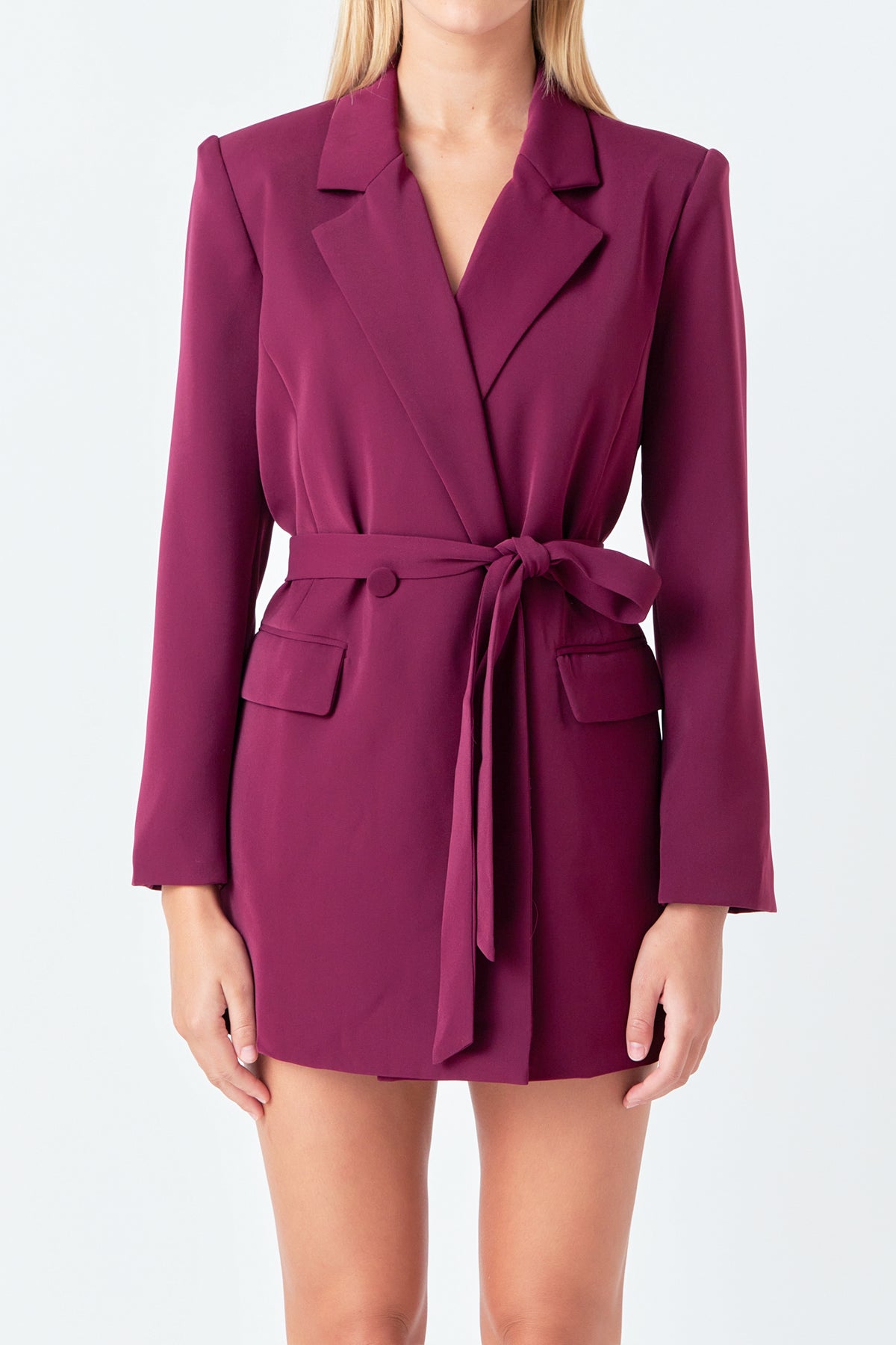 ENDLESS ROSE - Belted Blazer - BLAZERS available at Objectrare