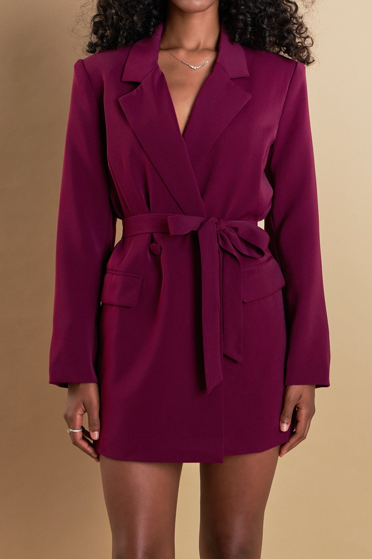 ENDLESS ROSE - Belted Blazer - BLAZERS available at Objectrare