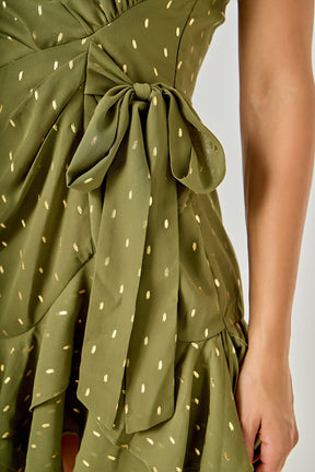 ENDLESS ROSE - One Shoulder Chiffon Mini Dress - DRESSES available at Objectrare