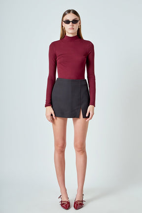 ENDLESS ROSE - Slit Detail Skort - SKORTS available at Objectrare