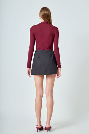 ENDLESS ROSE - Slit Detail Skort - SKORTS available at Objectrare