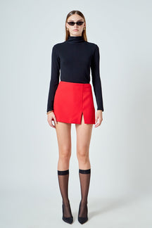 ENDLESS ROSE - Slit Detail Skort - SKORTS available at Objectrare