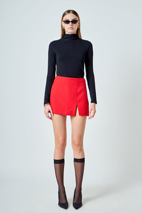 ENDLESS ROSE - Slit Detail Skort - SKORTS available at Objectrare