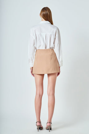 ENDLESS ROSE - Slit Detail Skort - SKORTS available at Objectrare