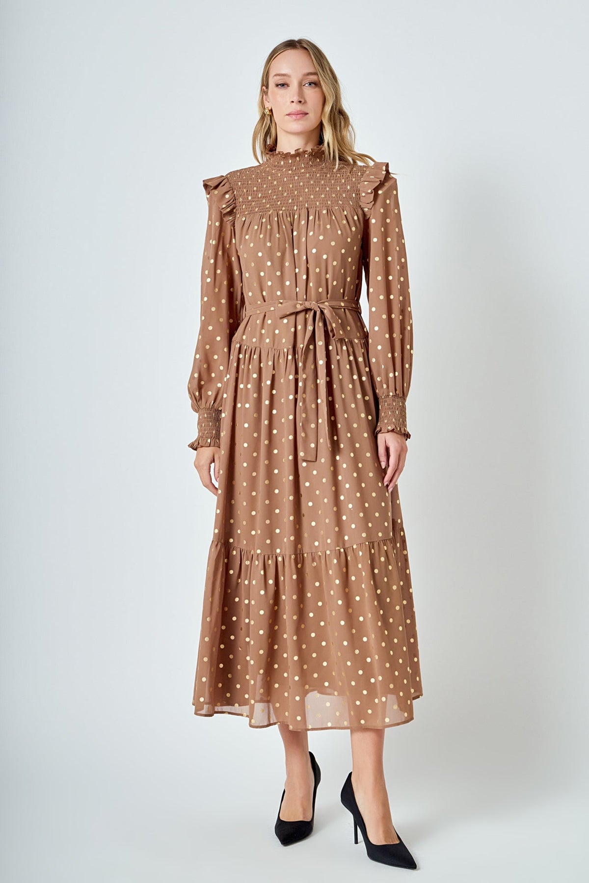 ENDLESS ROSE - Polka Dot Maxi Dress - DRESSES available at Objectrare