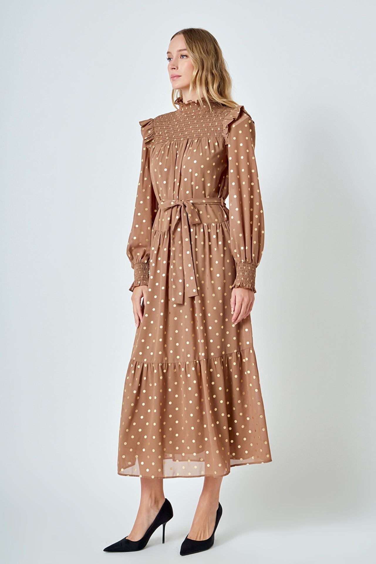 ENDLESS ROSE - Polka Dot Maxi Dress - DRESSES available at Objectrare