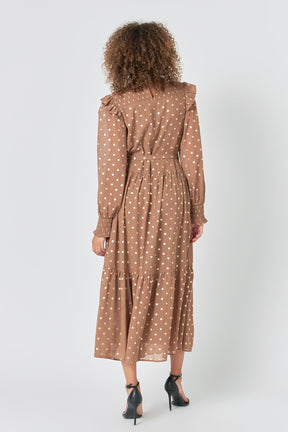 ENDLESS ROSE - Polka Dot Maxi Dress - DRESSES available at Objectrare