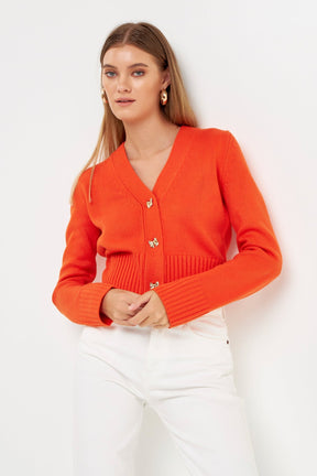 ENDLESS ROSE - Heart Button Cardigan - SWEATERS & KNITS available at Objectrare