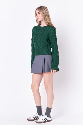 ENGLISH FACTORY - English Factory - Texture Cable Sweater - SWEATERS & KNITS available at Objectrare