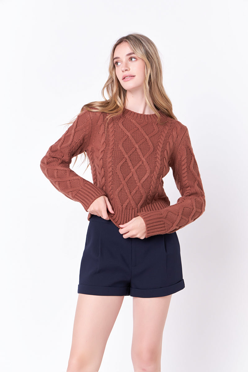 ENGLISH FACTORY - Cable-Knit Sweater - SWEATERS & KNITS available at Objectrare