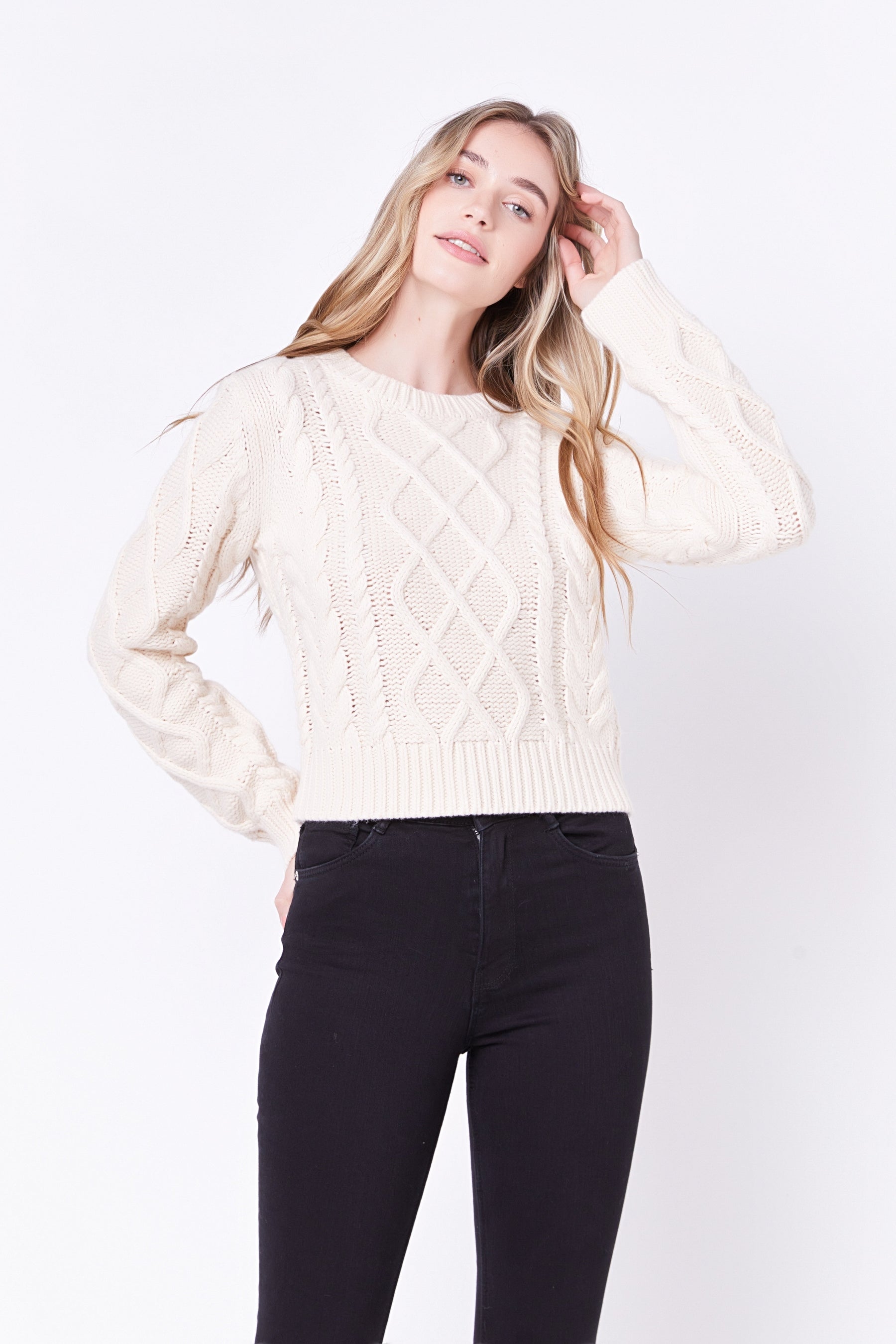 ENGLISH FACTORY - English Factory - Cable-Knit Sweater - SWEATERS & KNITS available at Objectrare