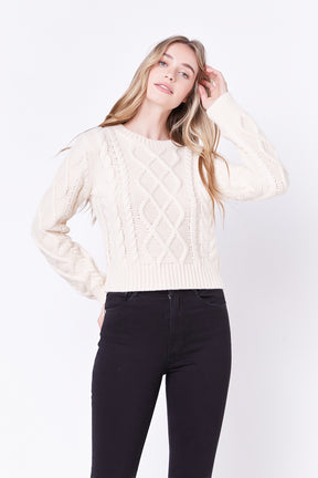ENGLISH FACTORY - Cable-Knit Sweater - SWEATERS & KNITS available at Objectrare