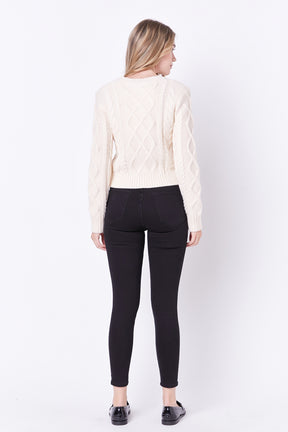 ENGLISH FACTORY - Cable-Knit Sweater - SWEATERS & KNITS available at Objectrare