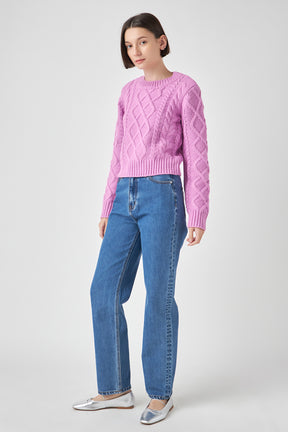 ENGLISH FACTORY - Cable-Knit Sweater - SWEATERS & KNITS available at Objectrare