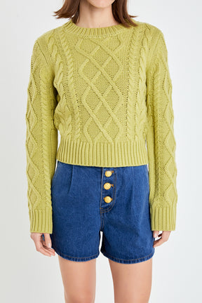 ENGLISH FACTORY - Cable-Knit Sweater - SWEATERS & KNITS available at Objectrare