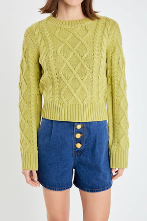 ENGLISH FACTORY - English Factory - Cable-Knit Sweater - SWEATERS & KNITS available at Objectrare