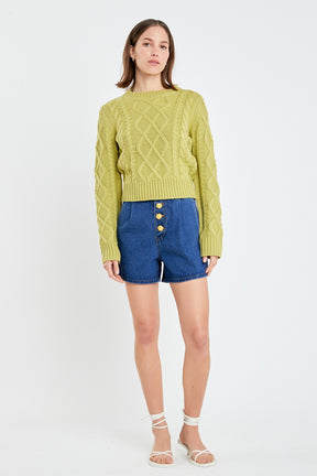 ENGLISH FACTORY - Cable-Knit Sweater - SWEATERS & KNITS available at Objectrare