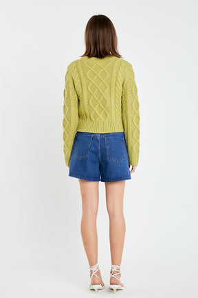 ENGLISH FACTORY - Cable-Knit Sweater - SWEATERS & KNITS available at Objectrare