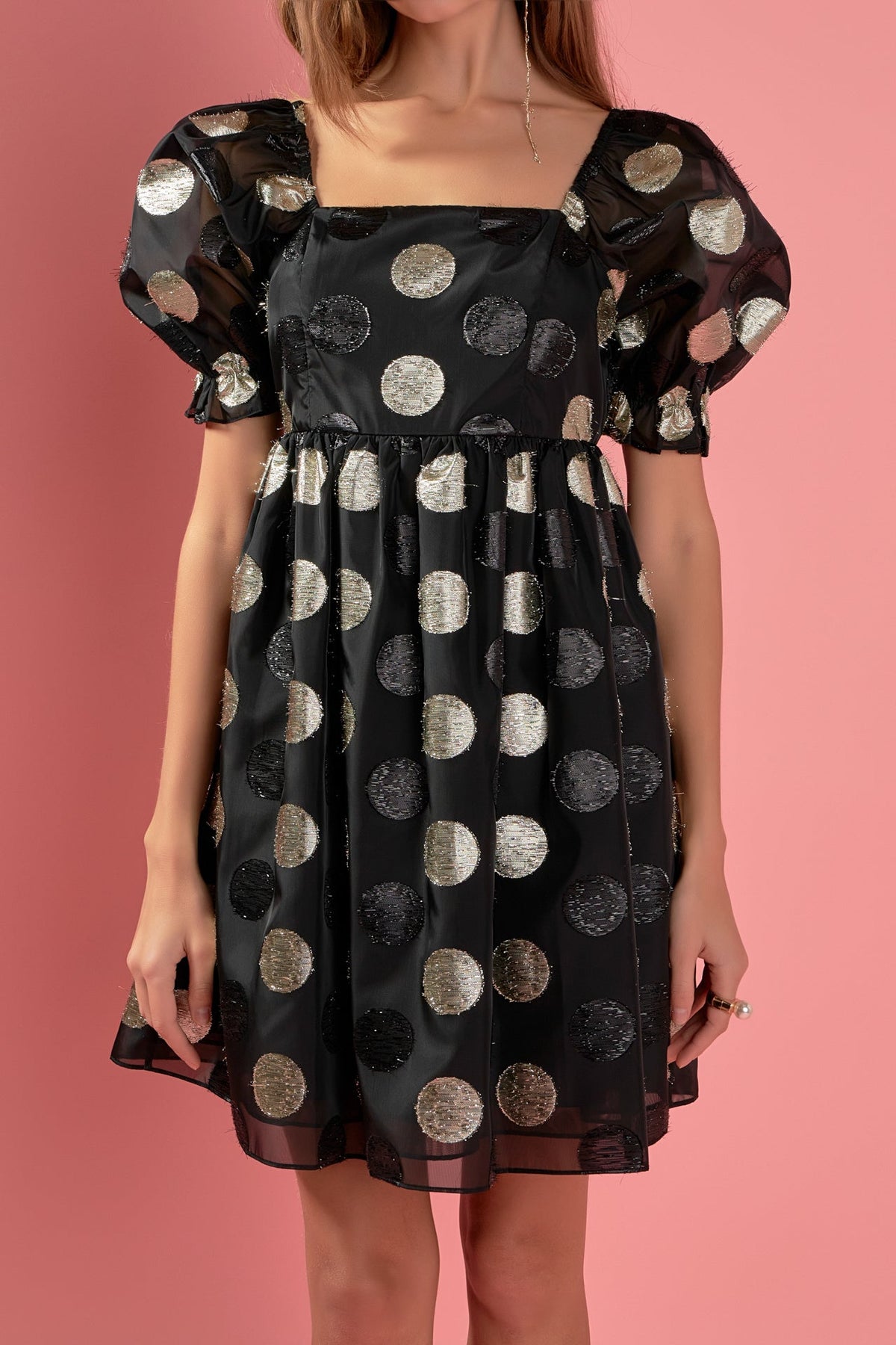 ENGLISH FACTORY - Dotted Organza Mini Dress - DRESSES available at Objectrare