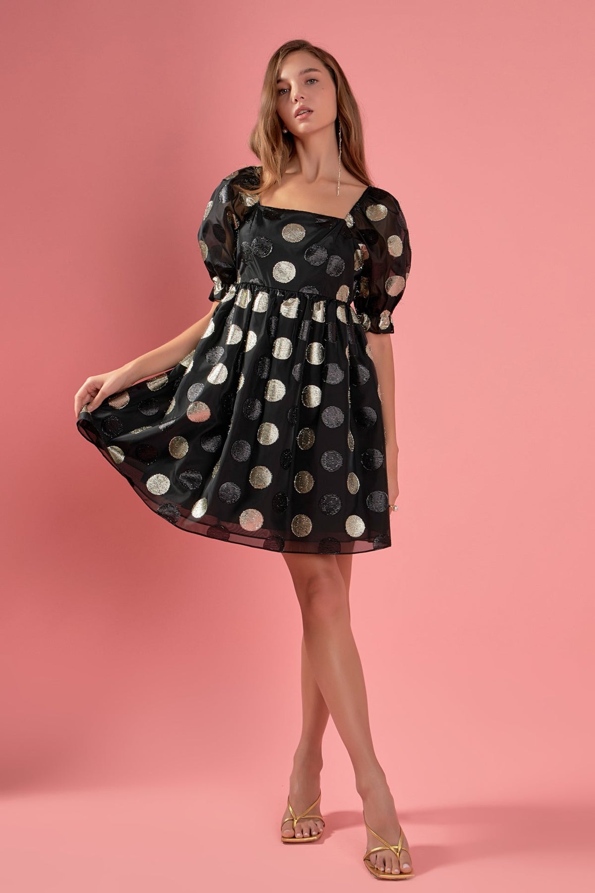 ENGLISH FACTORY - Dotted Organza Mini Dress - DRESSES available at Objectrare