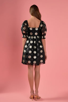 ENGLISH FACTORY - English Factory - Dotted Organza Mini Dress - DRESSES available at Objectrare