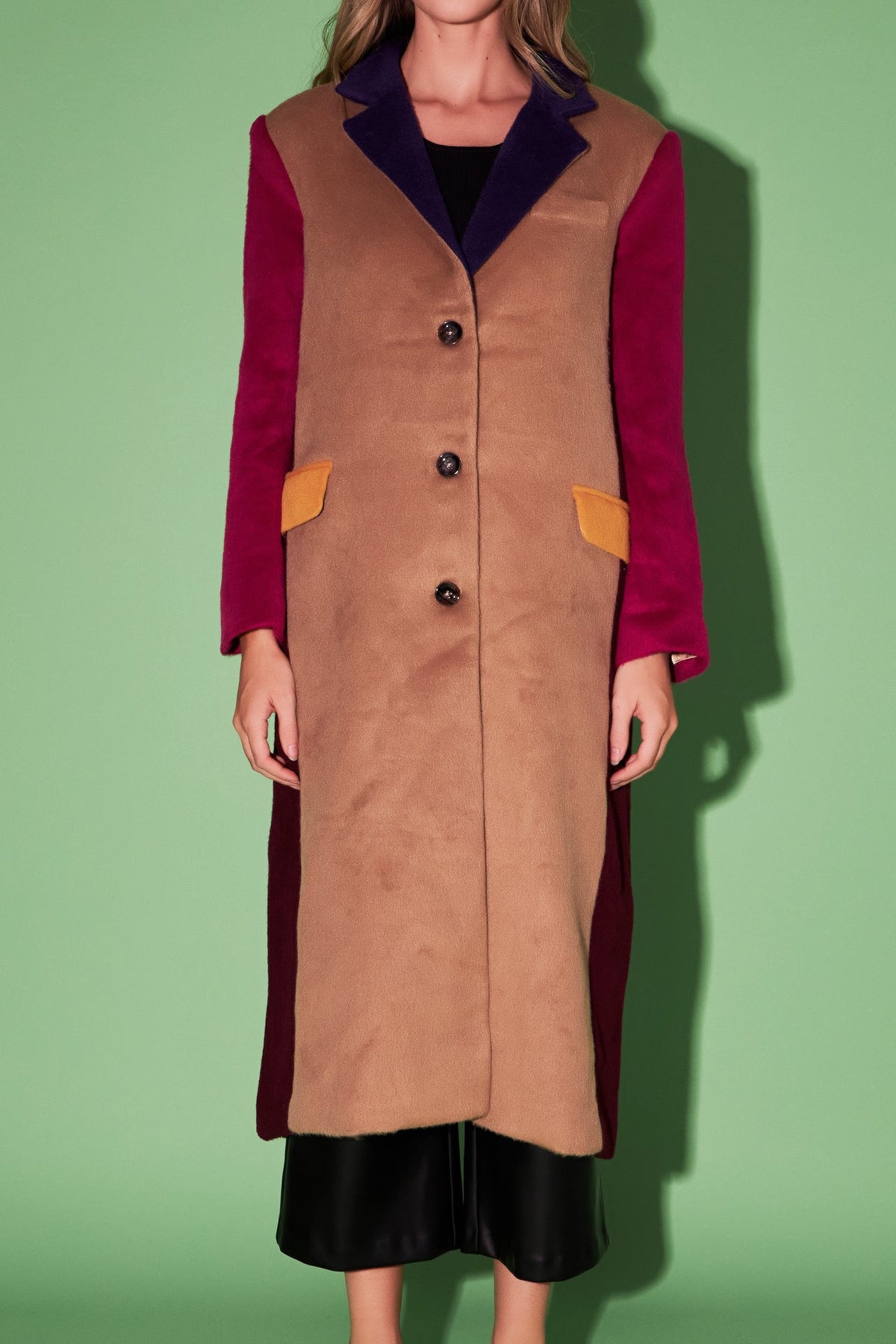 ENGLISH FACTORY - English Factory - Premium Oversize Color block Coat - COATS available at Objectrare