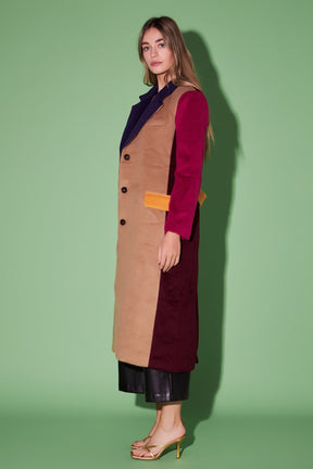 ENGLISH FACTORY - Premium Oversize Color block Coat - COATS available at Objectrare