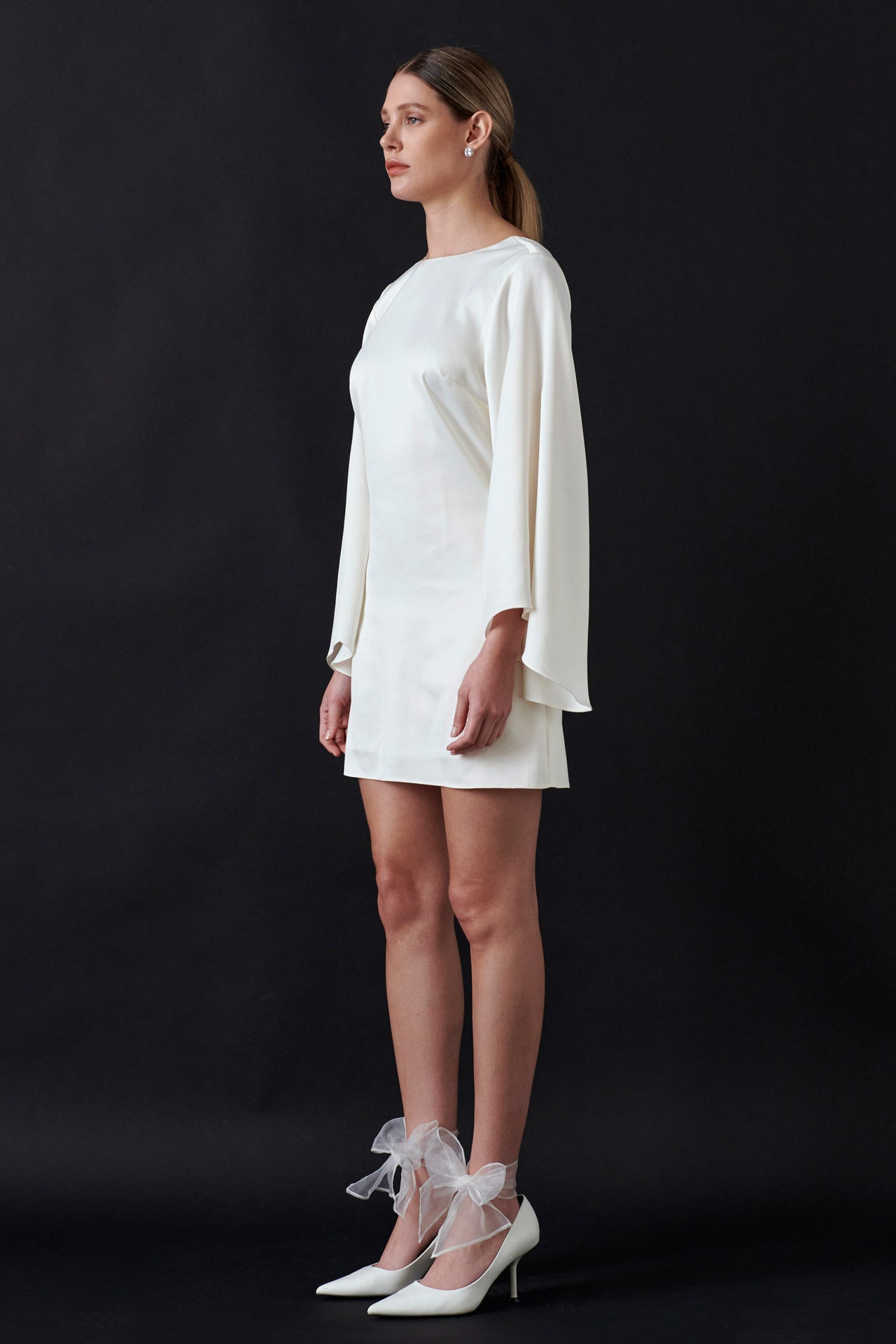 ENDLESS ROSE - Bell-Sleeve Mini Dress - DRESSES available at Objectrare