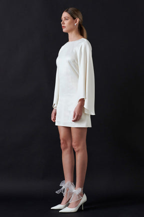 ENDLESS ROSE - Bell-Sleeve Mini Dress - DRESSES available at Objectrare