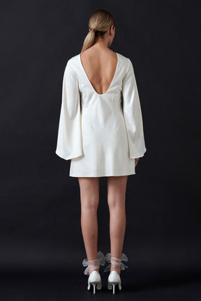 ENDLESS ROSE - Bell-Sleeve Mini Dress - DRESSES available at Objectrare