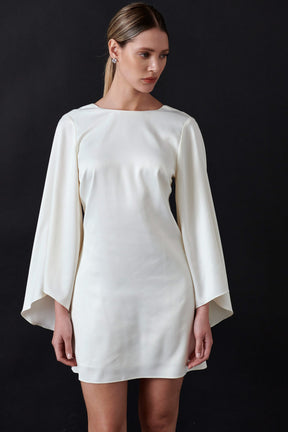 ENDLESS ROSE - Bell-Sleeve Mini Dress - DRESSES available at Objectrare