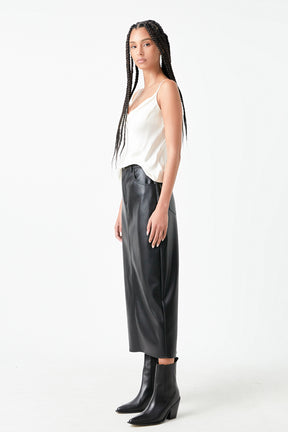 GREY LAB - Satin Cowl Neck Top - CAMI TOPS & TANK available at Objectrare