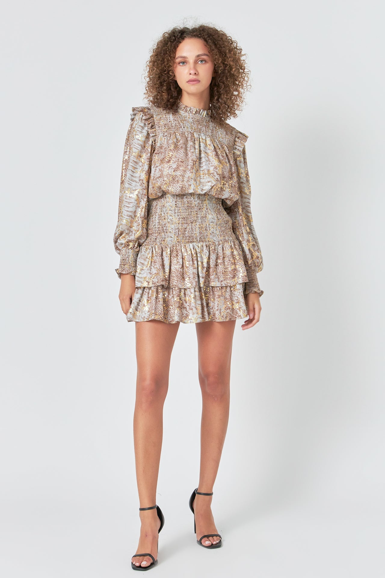 ENDLESS ROSE - Endless Rose - Metallic Animal Print Mini Dress - DRESSES available at Objectrare