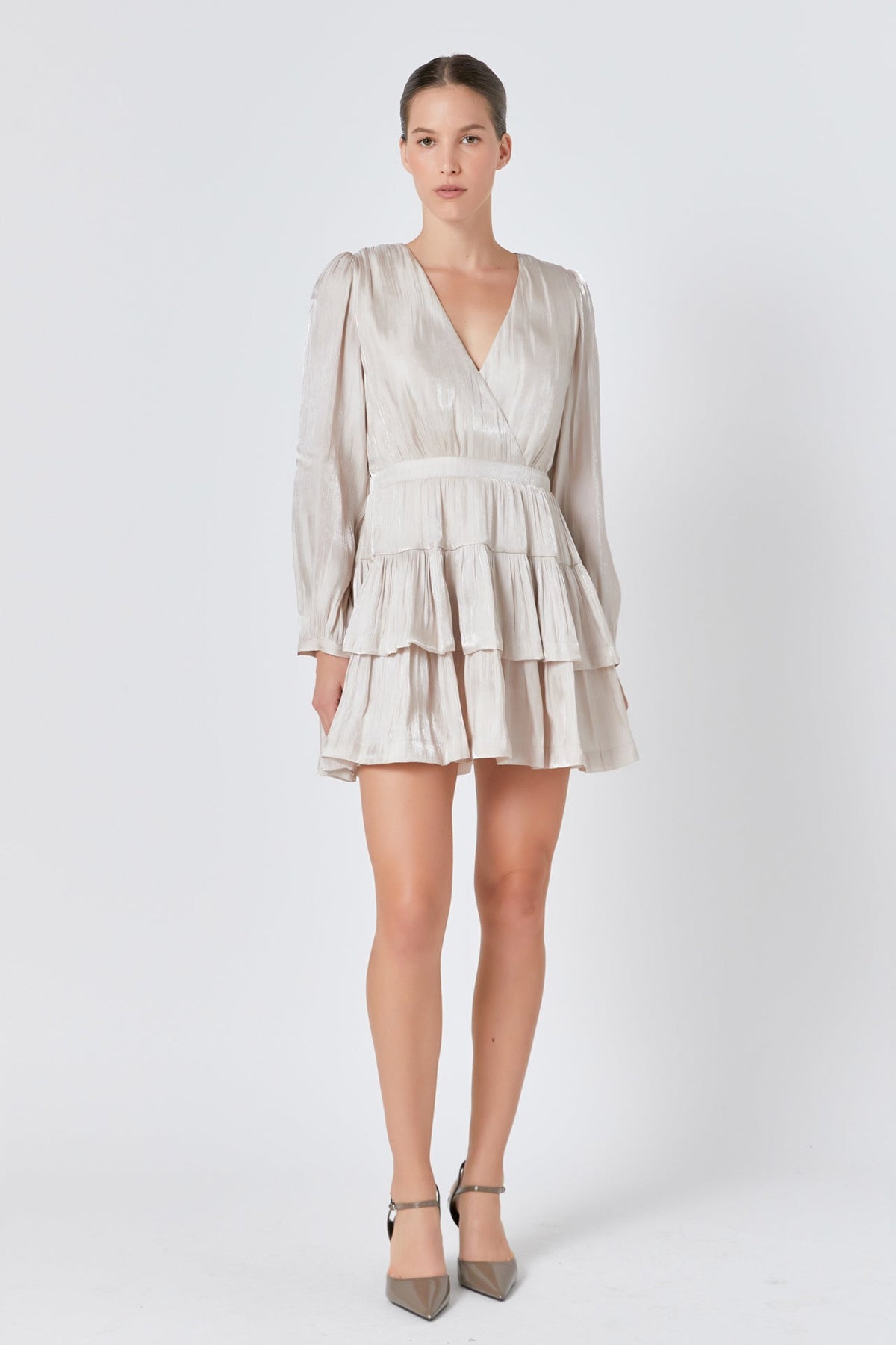 ENDLESS ROSE - Metallic Mini Dress - DRESSES available at Objectrare
