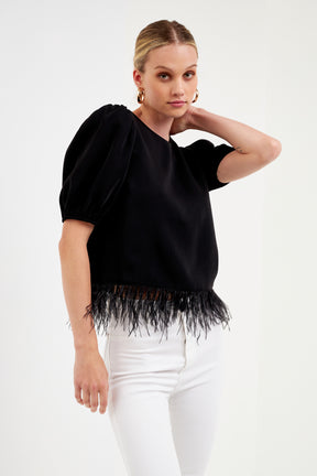 ENGLISH FACTORY - Feather Edge Top - TOPS available at Objectrare