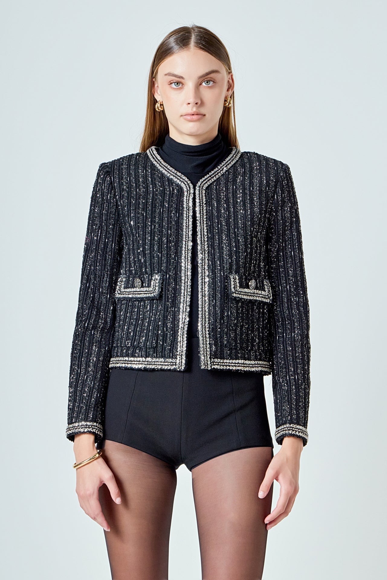 ENDLESS ROSE - Premium Cropped Jacket - JACKETS available at Objectrare