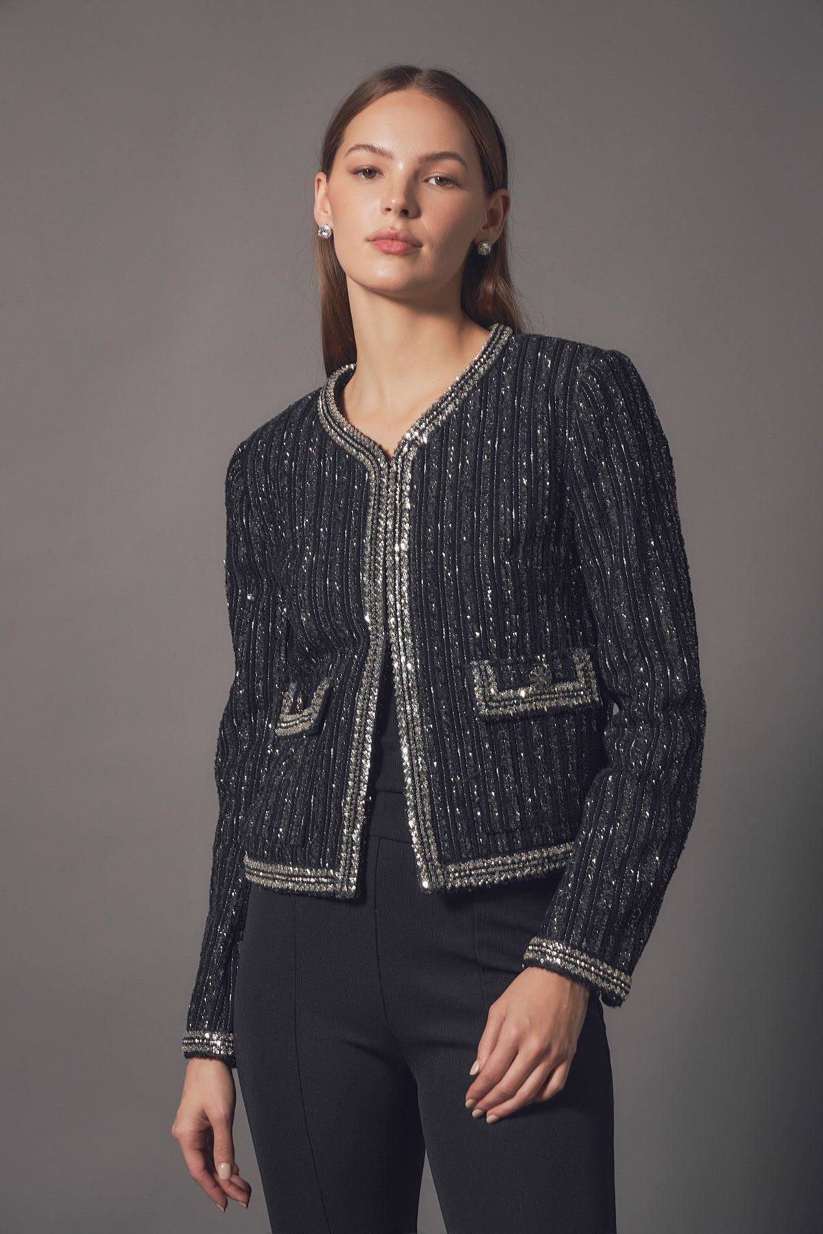 ENDLESS ROSE - Premium Cropped Jacket - JACKETS available at Objectrare