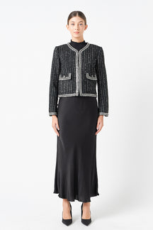 ENDLESS ROSE - Premium Cropped Jacket - JACKETS available at Objectrare