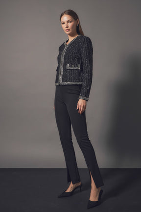 ENDLESS ROSE - Premium Cropped Jacket - JACKETS available at Objectrare