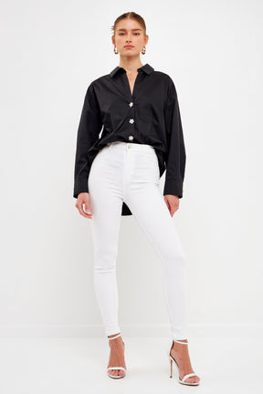 ENGLISH FACTORY - English Factory - Oversized Collared Shirt - SHIRTS & BLOUSES available at Objectrare