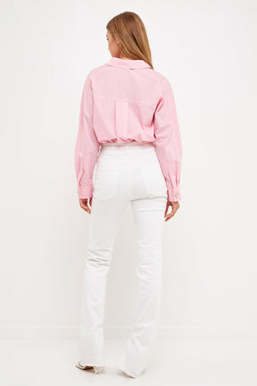 ENGLISH FACTORY - Oversized Collared Shirt - TOPS available at Objectrare