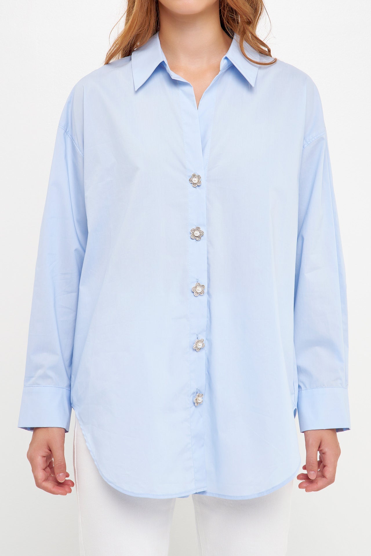 ENGLISH FACTORY - Oversized Collared Shirt - TOPS available at Objectrare