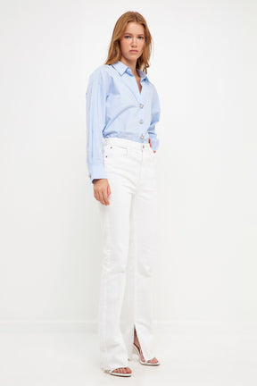 ENGLISH FACTORY - Oversized Collared Shirt - TOPS available at Objectrare