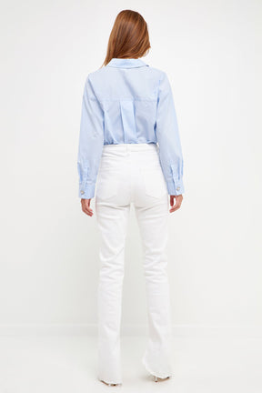 ENGLISH FACTORY - English Factory - Oversized Collared Shirt - SHIRTS & BLOUSES available at Objectrare