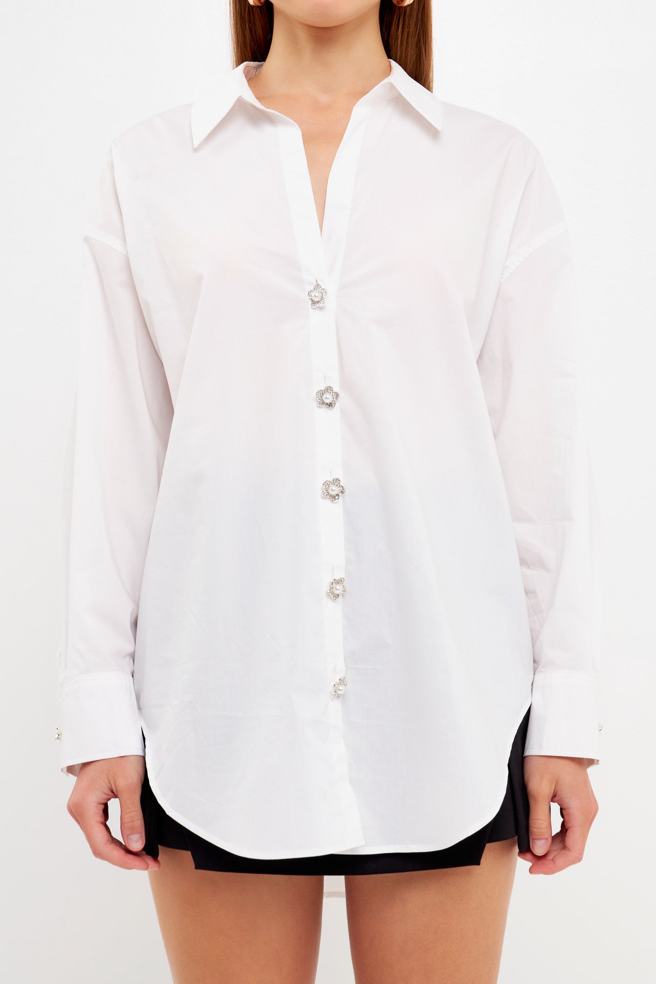 ENGLISH FACTORY - Oversized Collared Shirt - TOPS available at Objectrare