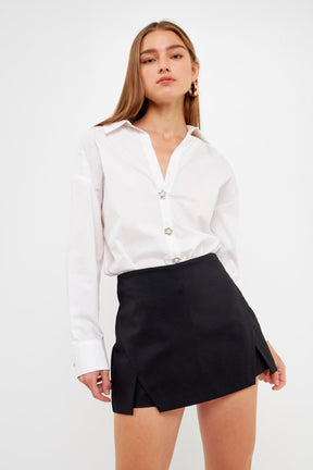 ENGLISH FACTORY - Oversized Collared Shirt - SHIRTS & BLOUSES available at Objectrare