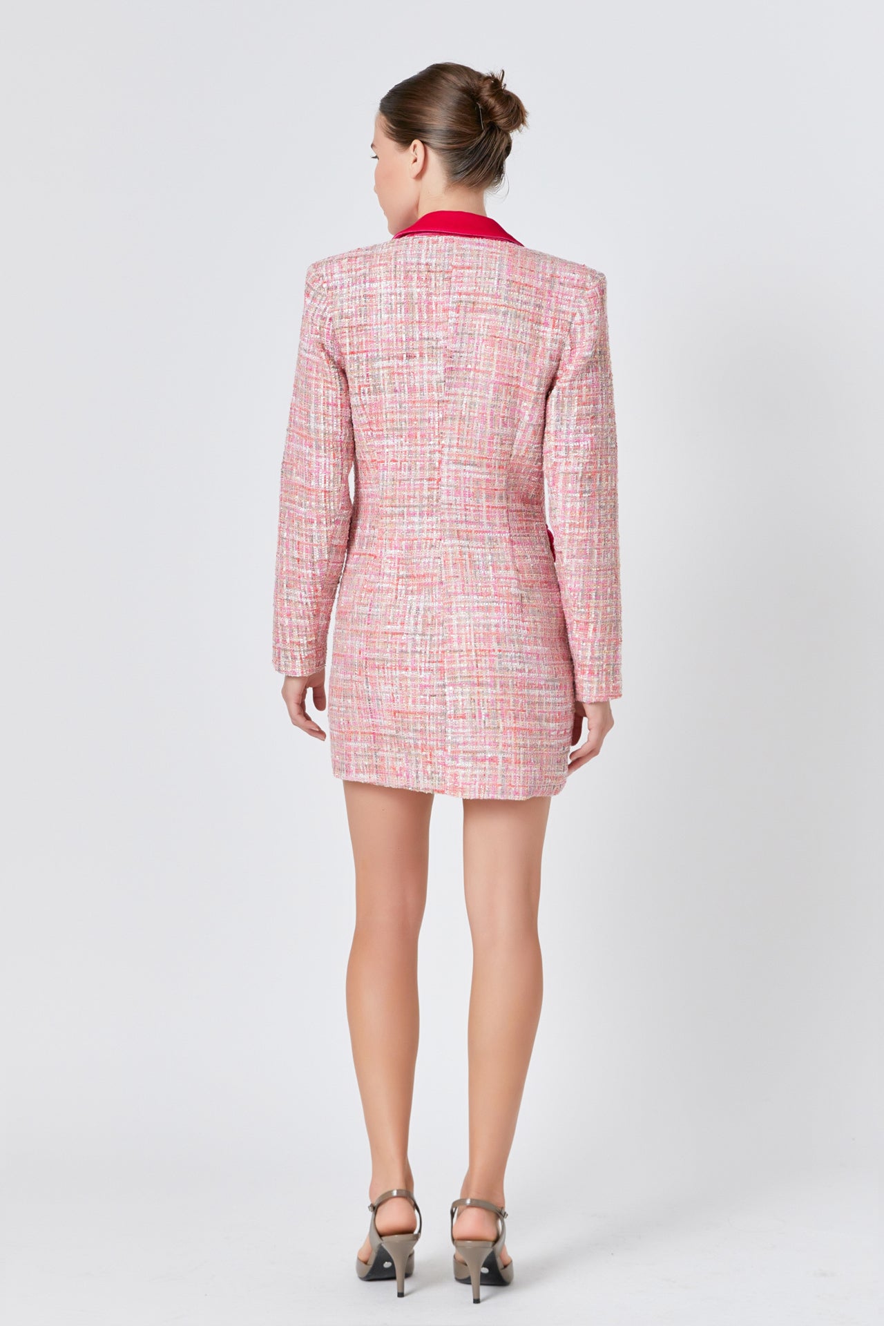 ENDLESS ROSE - Premium Tweed Blazer Dress - DRESSES available at Objectrare