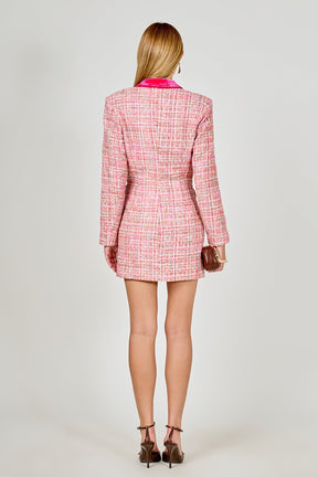 ENDLESS ROSE - Premium Tweed Blazer Dress - DRESSES available at Objectrare