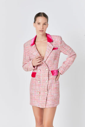 ENDLESS ROSE - Endless Rose - Premium Tweed Blazer Dress - DRESSES available at Objectrare