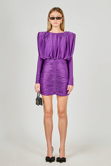 ENDLESS ROSE - Fluid Shoulder Pad Mini Dress - DRESSES available at Objectrare